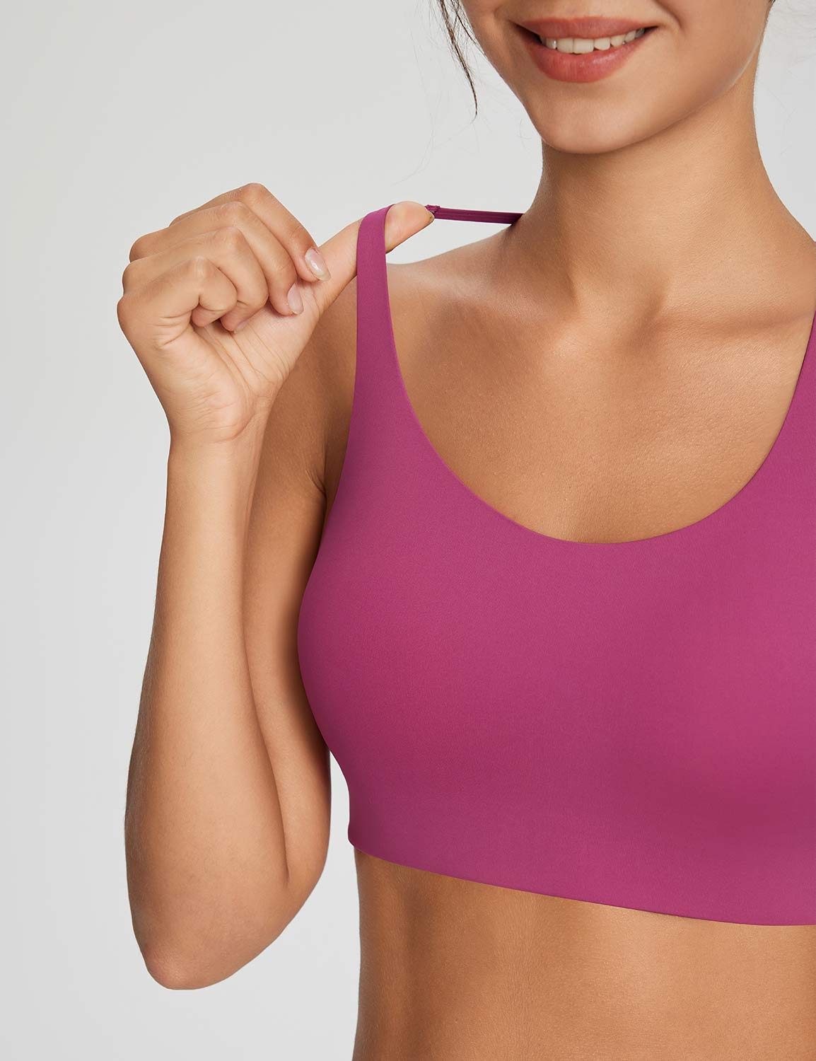 Baleaf Women's Y-Back Low Strength Bra Cactus Flower Details
