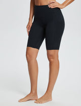 Baleaf Women's Flyleaf High-Rise Bermuda Shorts dbd058 Jet Black Main