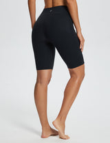 Baleaf Women's Flyleaf High-Rise Bermuda Shorts dbd058 Jet Black Back