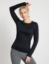 Baleaf Women's Sustainable Crew Neck Baselayer Anthracite Main