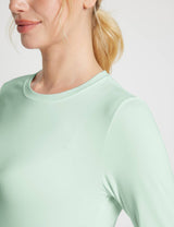 Baleaf Women's Sustainable Crew Neck Baselayer Subtle Green Details