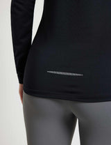 Baleaf Women's Sustainable Crew Neck Baselayer Anthracite Details