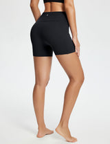 Baleaf Women's Flyleaf Squat-Proof Shorts dbh046 Mood Indigo Anthracite Back