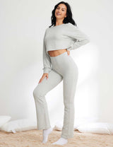 Baleaf Women's Evergreen Modal Oversized Cropped Top (Website Exclusive) dbd090 Grey Full