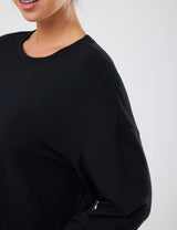 Baleaf Women's Evergreen Modal Oversized Cropped Top (Website Exclusive) dbd090 Anthracite Details