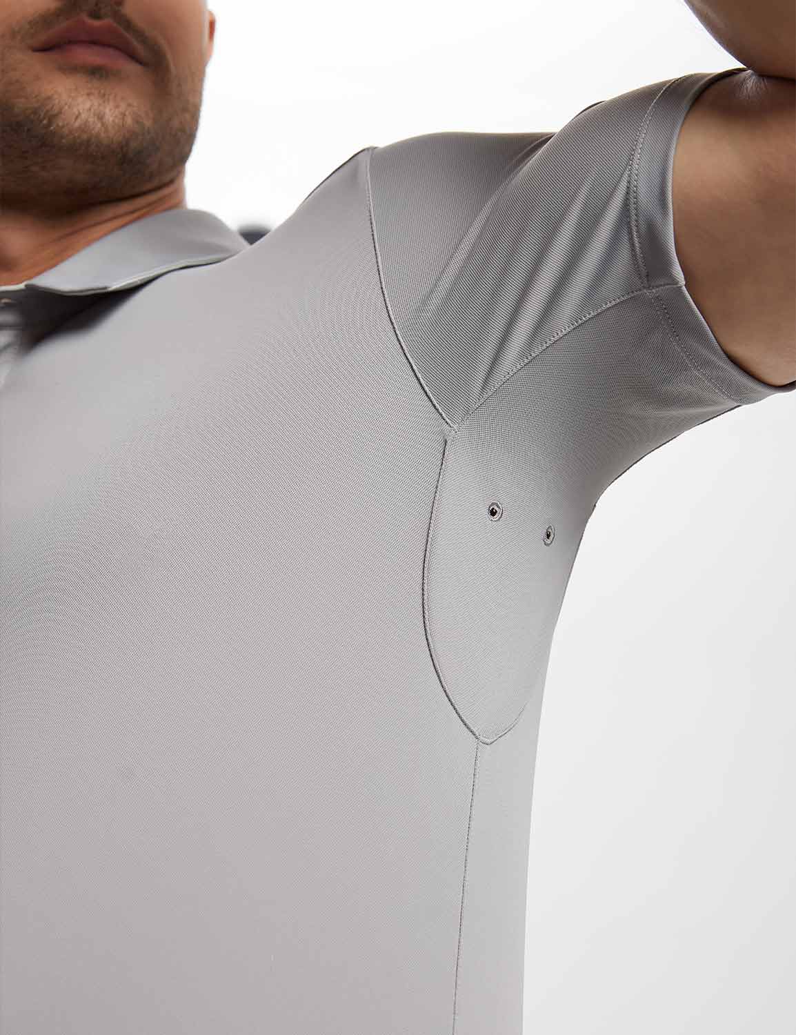 Baleaf Men's Laureate UPF50+ Golf Polo Shirt (Website Exclusive) dfa020 Alloy Details