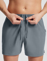 Baleaf Men's Laureate Quick-Dry 5'' Shorts ebd019 Smoked Pearl Details