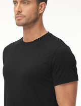 Baleaf Men's Fitted Crew Neck Short Sleeve T-shirts Anthracite Side